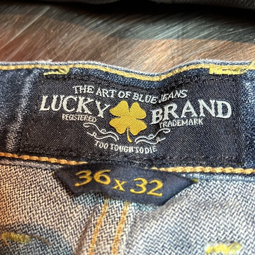 LUCKY BRAND men’s jeans 36/32 (30)  181 relaxed straight fit - Picture 3 of 8